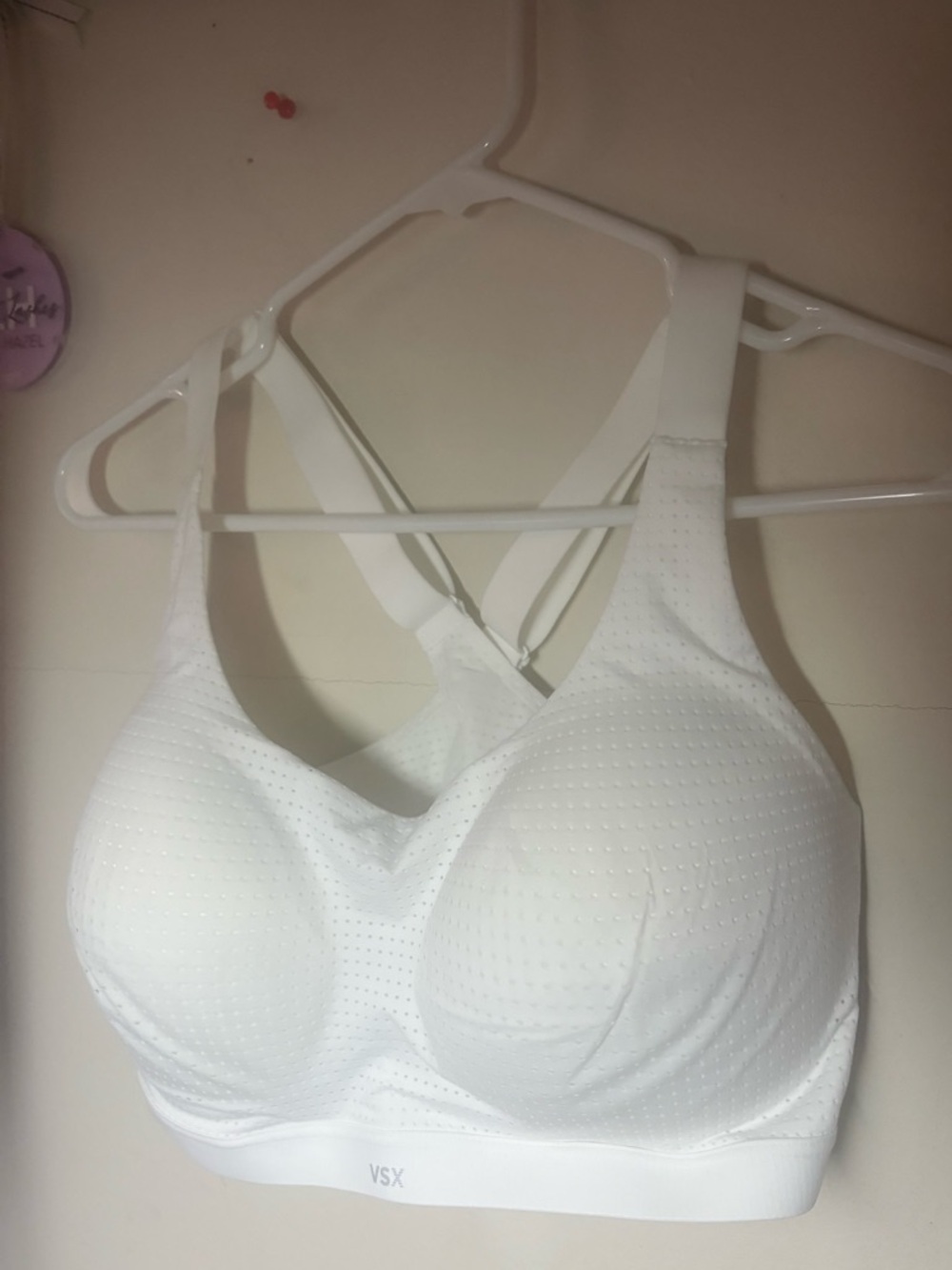 Victoria's Secret White Padded Racerback Sports Bra